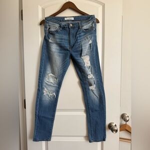 Kancan Distressed Blue Skinny Jeans Size 9/28